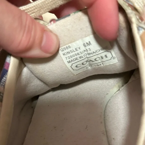 Coach size 6 spring sneakers - Picture 5 of 5